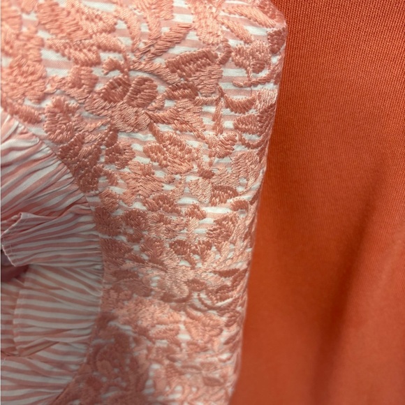 J. Marie The Schafer Ruffle Neck Embroidered Striped Dress - NWOT - Size Small - Picture 9 of 9